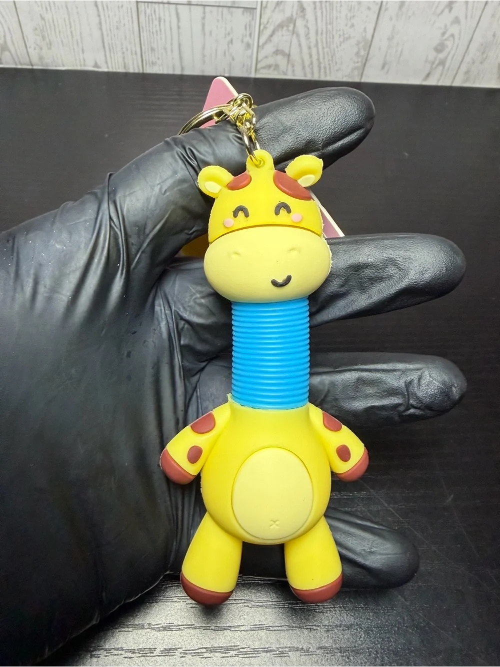 Cute Giraffe Keychain/Bag Charm Toy Cute With Stretchy Neck- Clip-On- Fidget Toy